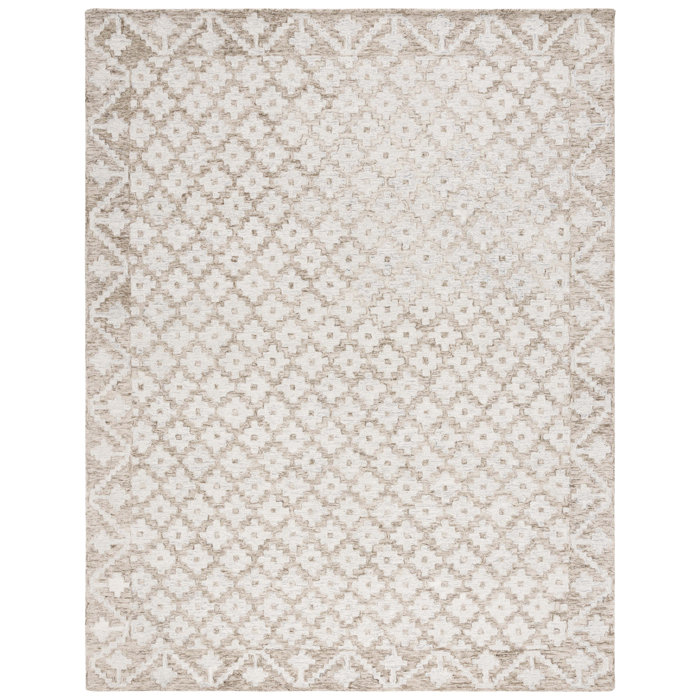 Heath Handmade Beige/White Rug Birch Lane
